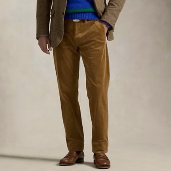 Polo Ralph Lauren Corduroy Stretch Classic Fit Pants Tan Straight Leg-38x34